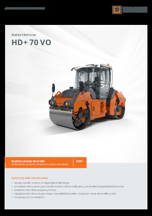 Walce wibracyjne tandemowe Hamm HD+ 70 VO