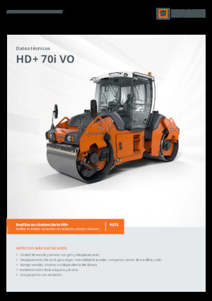 Walce wibracyjne tandemowe Hamm HD+ 70i VO