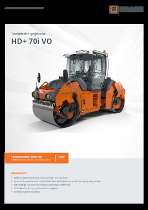 Walce wibracyjne tandemowe Hamm HD+ 70i VO