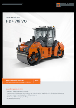 Walce wibracyjne tandemowe Hamm HD+ 70i VO
