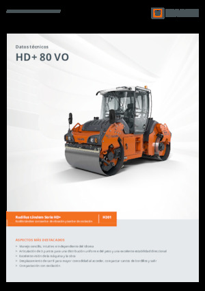 Walce wibracyjne tandemowe Hamm HD+ 80 VO