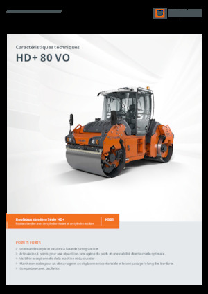 Walce wibracyjne tandemowe Hamm HD+ 80 VO