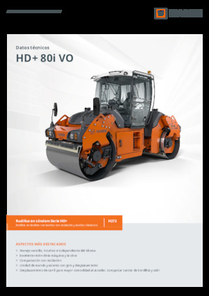 Walce wibracyjne tandemowe Hamm HD+ 80i VO