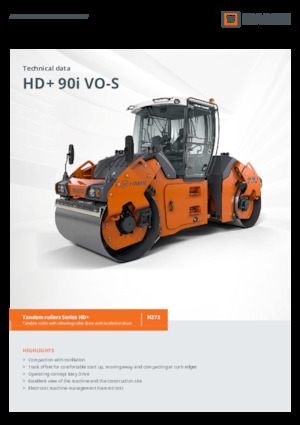 Walce wibracyjne tandemowe Hamm HD+ 90i VO-S