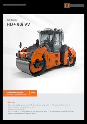 Walce wibracyjne tandemowe Hamm HD+ 90i VV