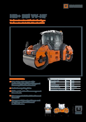 Walce wibracyjne tandemowe Hamm HD+ 90i VV-HF