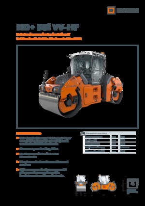 Walce wibracyjne tandemowe Hamm HD+ 90i VV-HF