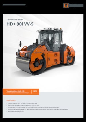 Walce wibracyjne tandemowe Hamm HD+ 90i VV-S