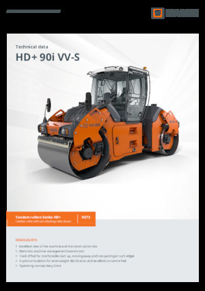 Walce wibracyjne tandemowe Hamm HD+ 90i VV-S
