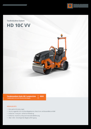 Walce wibracyjne tandemowe Hamm HD 10C VV
