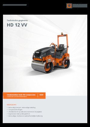 Walce wibracyjne tandemowe Hamm HD 12 VV