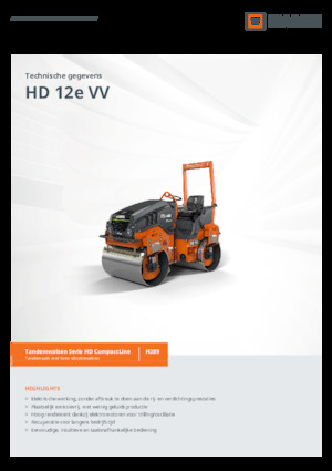 Walce wibracyjne tandemowe Hamm HD 12e VV