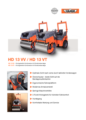 Walce wibracyjne tandemowe Hamm HD 13 VV