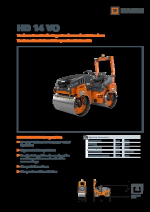 Walce wibracyjne tandemowe Hamm HD 14 VO