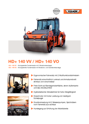 Walce wibracyjne tandemowe Hamm HD 140 VV
