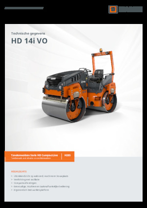 Walce wibracyjne tandemowe Hamm HD 14i VO