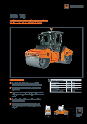Walce wibracyjne tandemowe Hamm HD 75