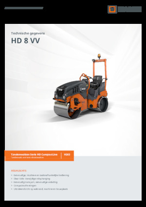 Walce wibracyjne tandemowe Hamm HD 8 VV