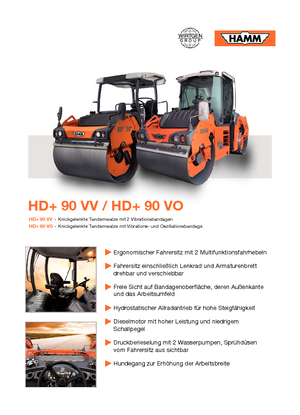 Walce wibracyjne tandemowe Hamm HD+90 VV