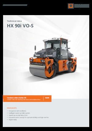 Walce wibracyjne tandemowe Hamm HX 90i VO-S