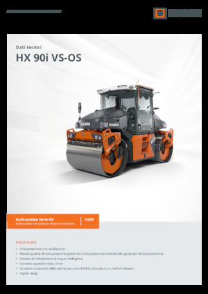 Walce wibracyjne tandemowe Hamm HX 90i VS-OS