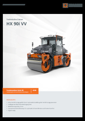 Walce wibracyjne tandemowe Hamm HX 90i VV