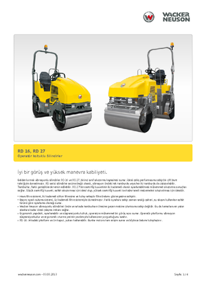 Walce wibracyjne tandemowe Wacker Neuson RD 16-100