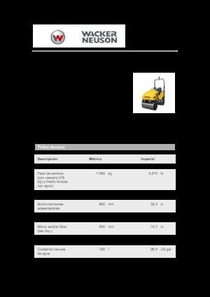 Walce wibracyjne tandemowe Wacker Neuson RD 16-90