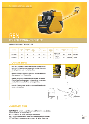 Walce wibracyjne tandemowe Enar REN 550 GH