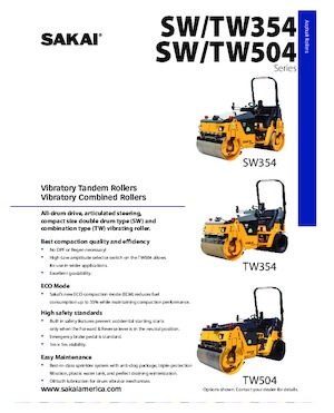 Walce wibracyjne tandemowe Sakai SW354 