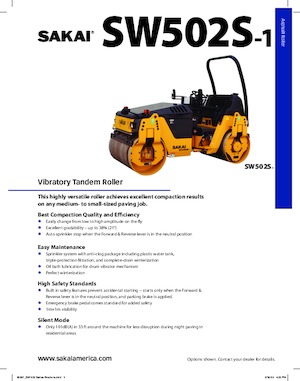 Walce wibracyjne tandemowe Sakai SW502S-1