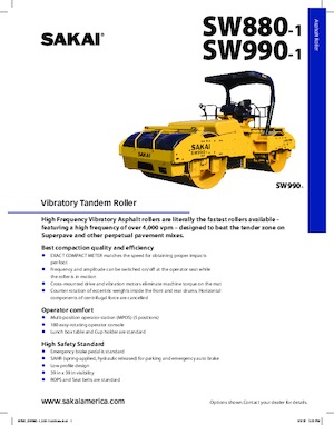 Walce wibracyjne tandemowe Sakai SW880