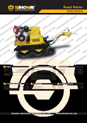 Walce wibracyjne tandemowe Sinoway SWC008H