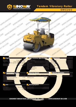 Walce wibracyjne tandemowe Sinoway SWC203