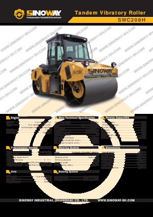 Walce wibracyjne tandemowe Sinoway SWC208H