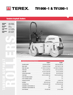 Walce wibracyjne tandemowe Terex TV 1200-1