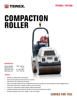 Walce wibracyjne tandemowe Terex TV 1200