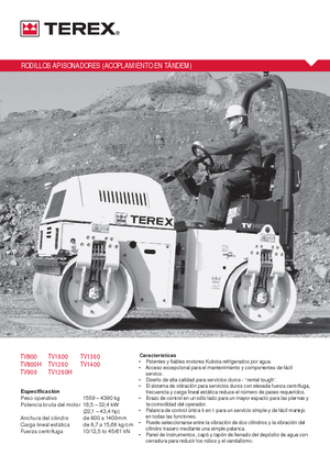 Walce wibracyjne tandemowe Terex TV 900