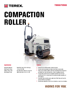 Walce wibracyjne tandemowe Terex TV 900