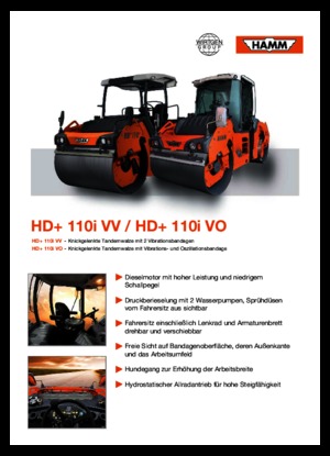 Walce wibracyjne tandemowe Hamm HD+ 110i VO