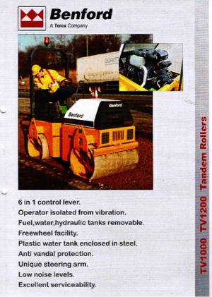 Walce wibracyjne tandemowe Benford TV 1200