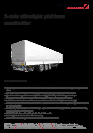 Naczepy - plandeki Schwarzmüller 3-axle ultralight platform semitrailer