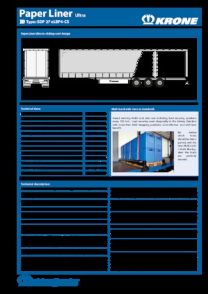 Naczepy - plandeki Krone SDP 27 eLUBP-CS