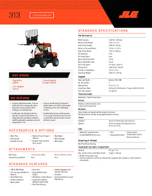 Ładowarki teleskopowe JLG 313