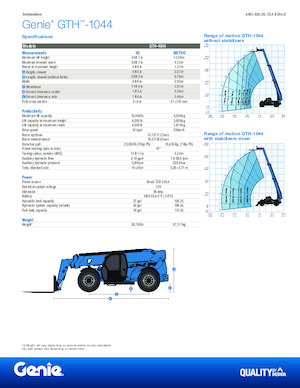 Ładowarki teleskopowe Genie GTH-1044