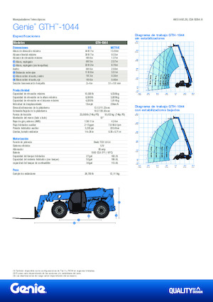 Ładowarki teleskopowe Genie GTH-1044