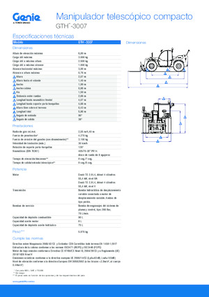 Ładowarki teleskopowe Genie GTH-3007