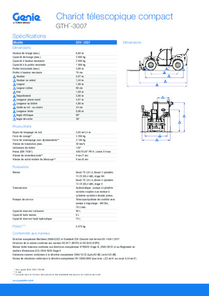 Ładowarki teleskopowe Genie GTH-3007