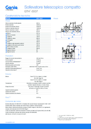 Ładowarki teleskopowe Genie GTH-3007