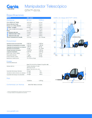 Ładowarki teleskopowe Genie GTH-5519 